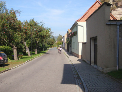 Entering the town Gro&szlig;jena.